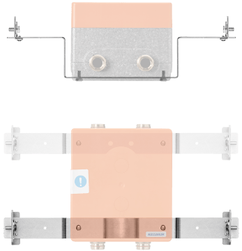 Gabarit de montage pour boîtier robinetterie à montage caché et boîtier distributeur Optiflex