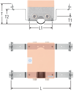 Set de montage pour boîtier lavabo à montage caché