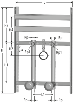 Optivis-Tec-Lavabo set sotto muro