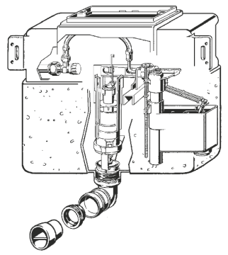 Réservoir de chasse à montage caché