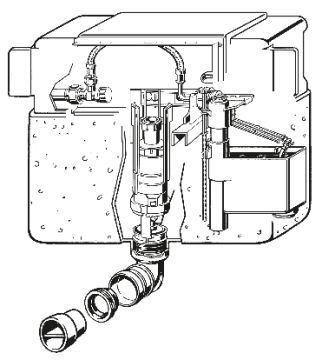 Réservoir de chasse à montage caché