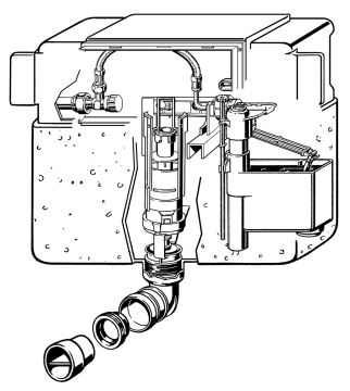 Réservoir de chasse à montage caché