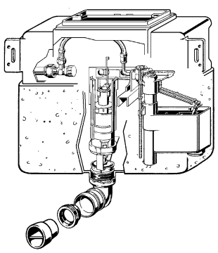 Réservoir de chasse à montage caché