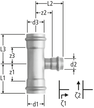 Optipress-Aquaplus-T-Stück