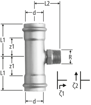 Optipress-Aquaplus-T-Stück
