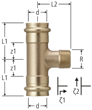 Optipress-Aquaplus-T-Stück