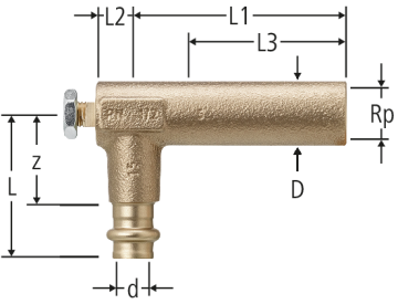 Optipress-Aquaplus-Anschlusswinkel lang
