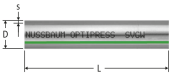 Optipress-Tuyau en acier inoxydable 1.4521