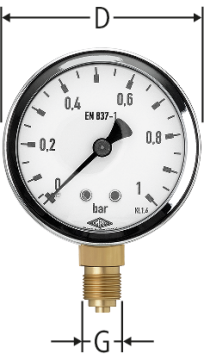 Manometer 0 bar bis 1 bar