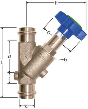 Optipress-Aquaplus-Schrägsitzventil