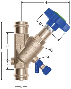 Optipress-Aquaplus-Schrägsitzventil