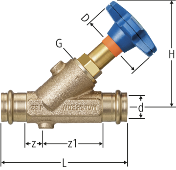 Optipress-Aquaplus-Schrägsitzventil