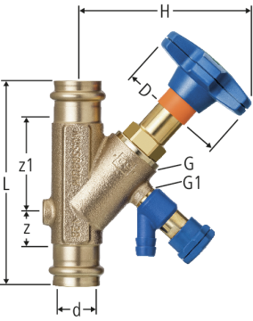 Optipress-Aquaplus-Schrägsitzventil