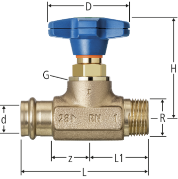 Optipress-Aquaplus-Robinet droit