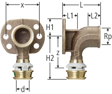 Optiflex-Flowpress-Équerre de raccordement