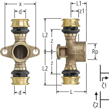Optiflex-Flowpress-Anschluss-T-Stück