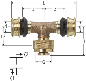 Optiflex-Flowpress-T-Stück