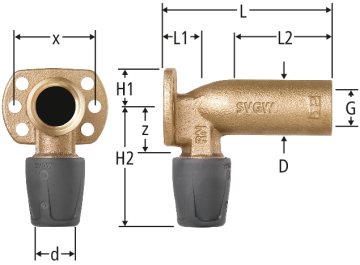 Optiflex-Profix-Anschlusswinkel lang