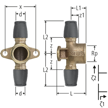 Optiflex-Profix-Anschluss-T-Stück