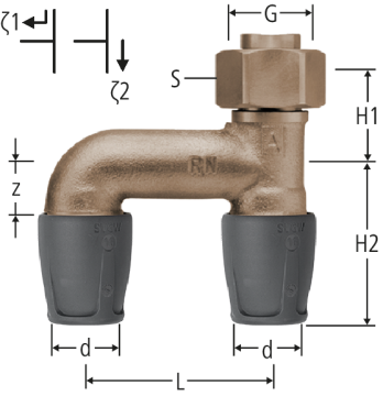 Optiflex-Profix-Raccord-Té coude