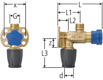 Optiflex-Profix-Robinet équerre