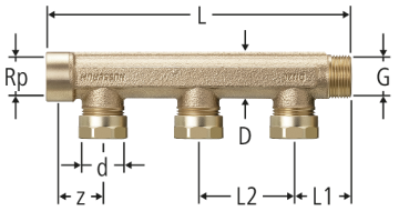 Optiflex-Verteiler gerade