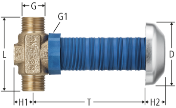 Optiflex-Unterputz-Geradsitzventil