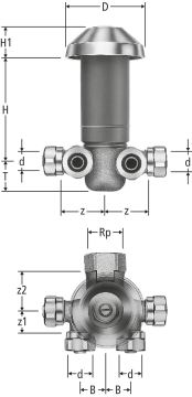 Optiflex-Unterputz-Verteilventil