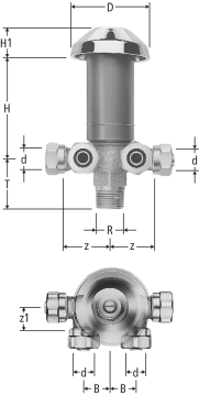 Optiflex-Unterputz-Verteilventil