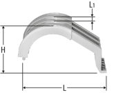 Optiflex-Rohrbrücke für 3 Rohrführungen