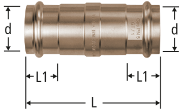 Optipress-Gaz-Manicotto passante