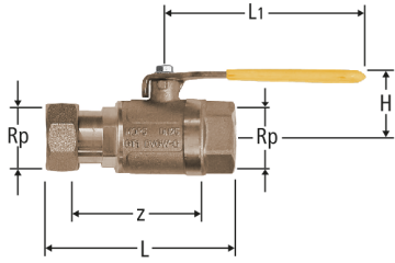 Rubinetto a sfera per gas