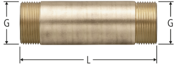 Optifitt-Serra-Rohrnippel G 1¼