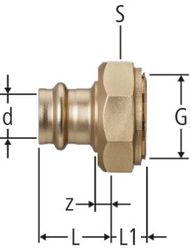 Optipress-Aquaplus-Raccord à écrou mobile