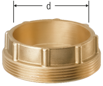 Bague filetée