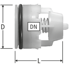 Cartuccia per valvola di ritegno