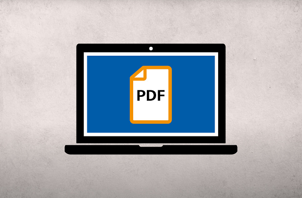 icon laptop pdf rechnung klein